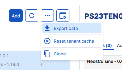 Data exchange button